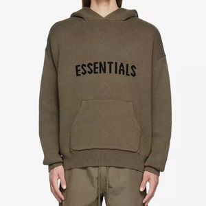 COPY - COPY - FOG ESSENTIALS KNIT PULLOVER HOODIE - Harvest